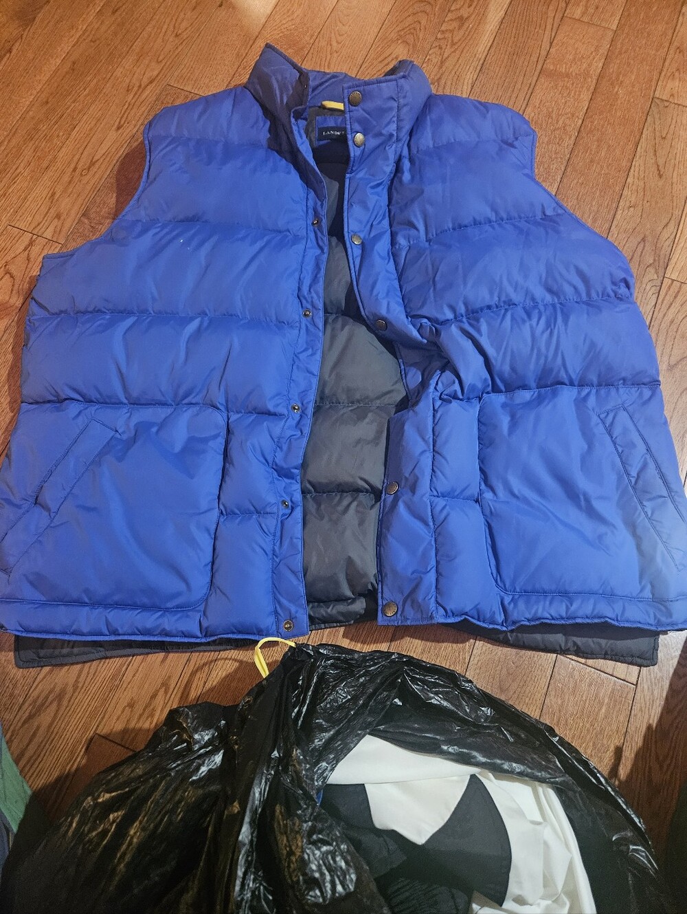 Lands' End Royal Blue Quilted Puffer Vest Preowned